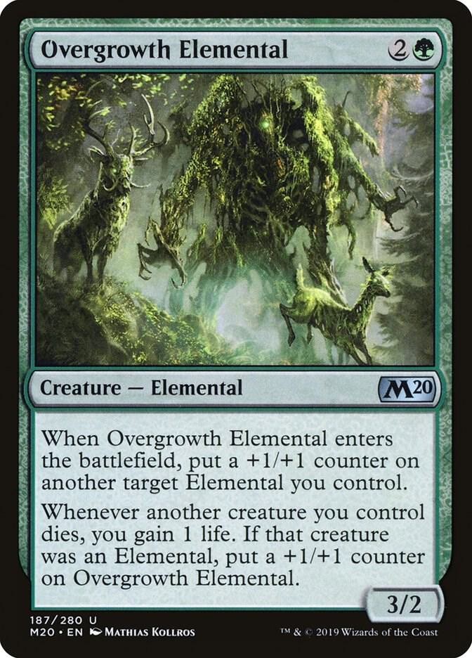 Overgrowth Elemental 187 UC Core Set 2020 Magic: The Gathering NM/M Kollros