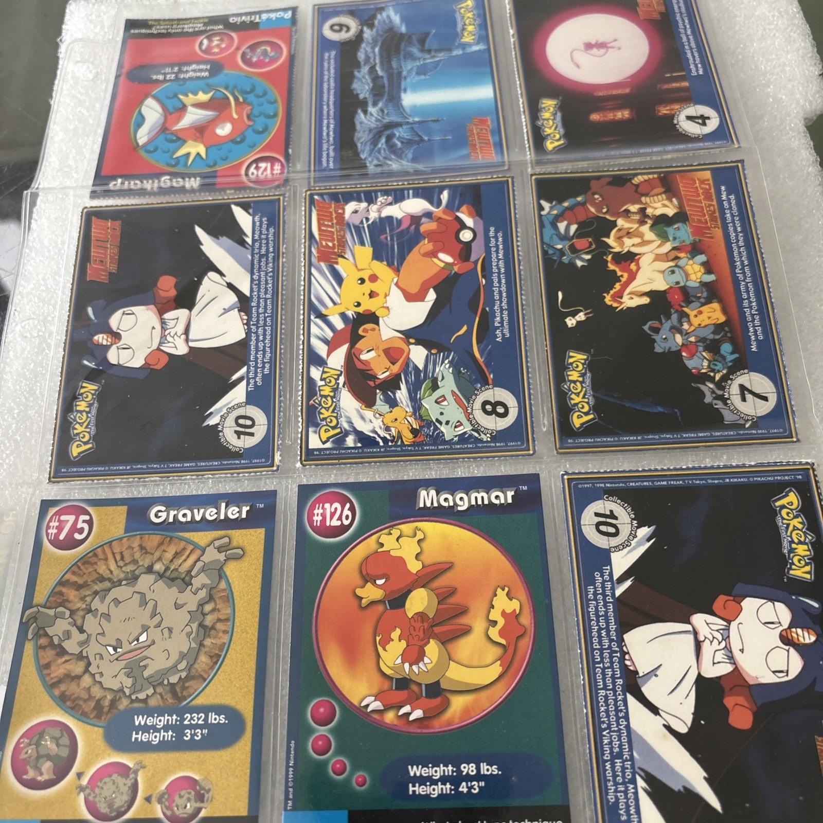 18 Vintage 1999 Pokemon Cards – Burger King PokeTrivia + Topps First Movie