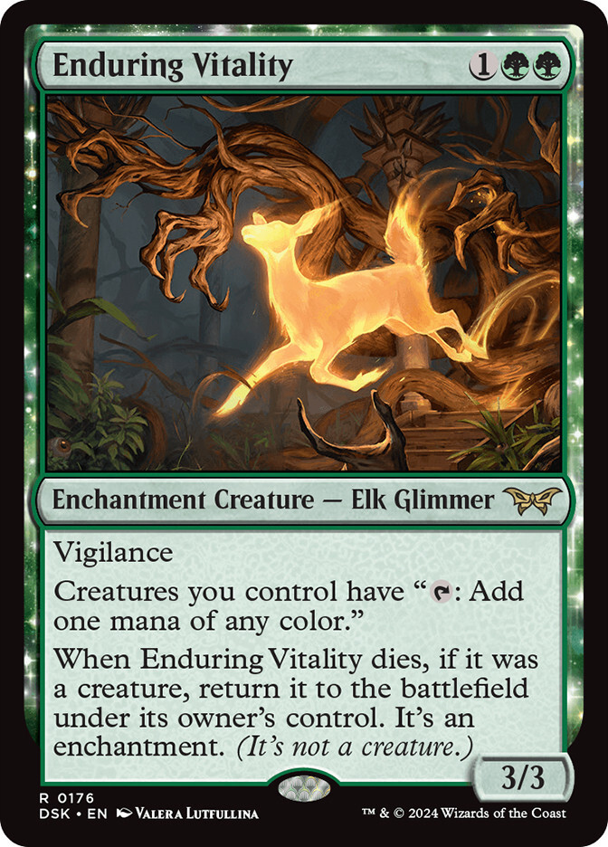 MTG Enduring Vitality – Duskmourn: House of Horror #176