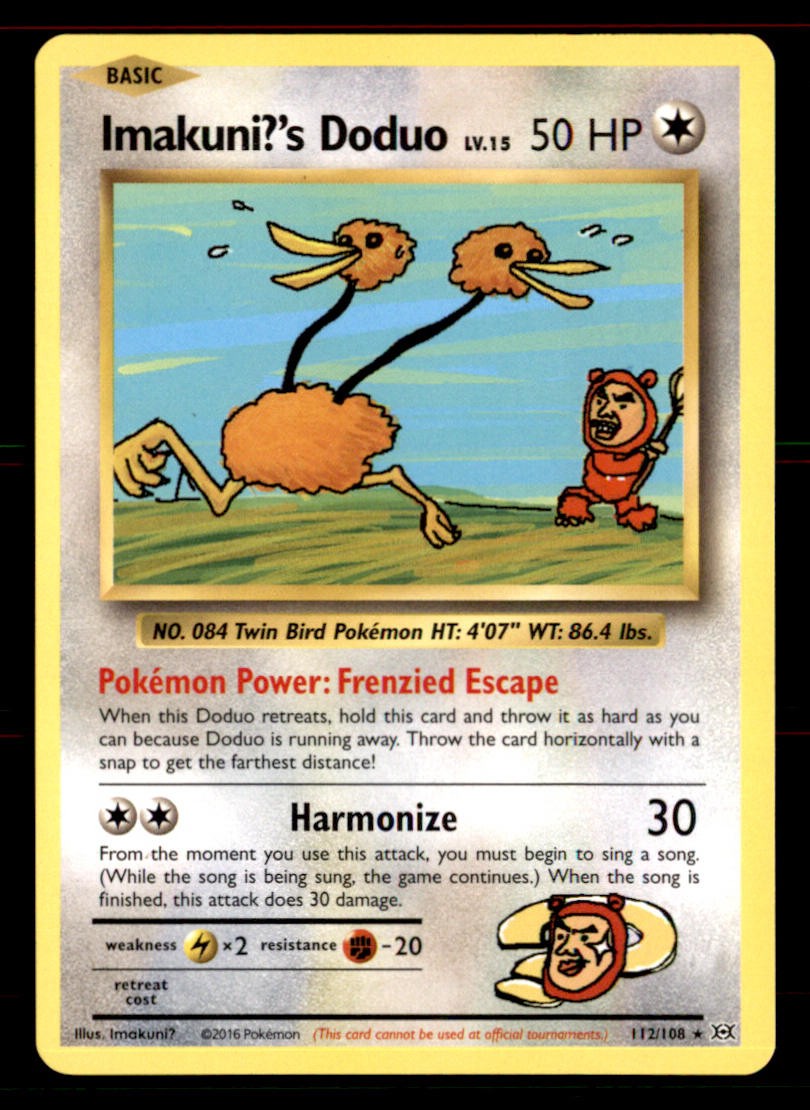 Imakuni?’s Doduo 112/108 Secret Rare Evolutions Pokemon Near Mint