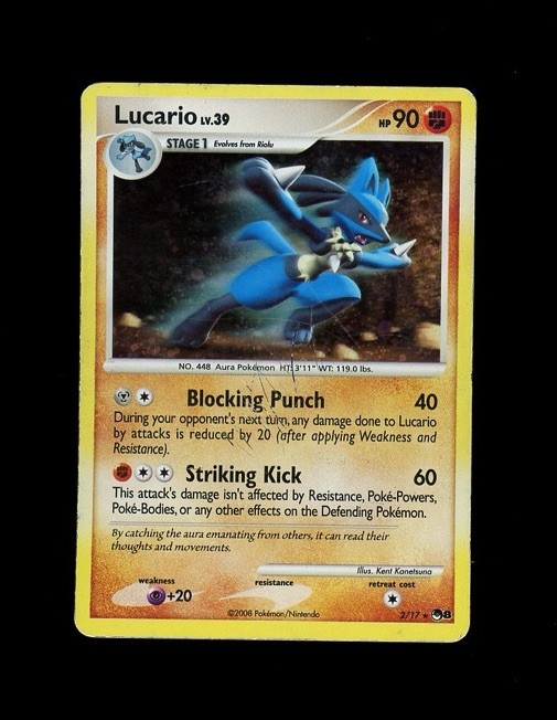2008 Pokemon POP SERIES 8 LUCARIO HOLO 2/17 RARE! HP DMG