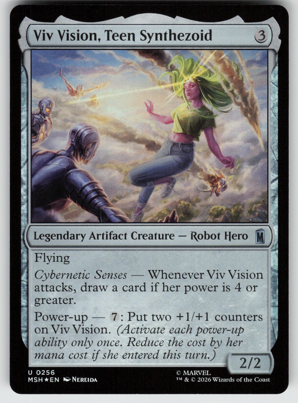 Marvel Super Heroes #256 Viv Vision, Teen Synthezoid Foil