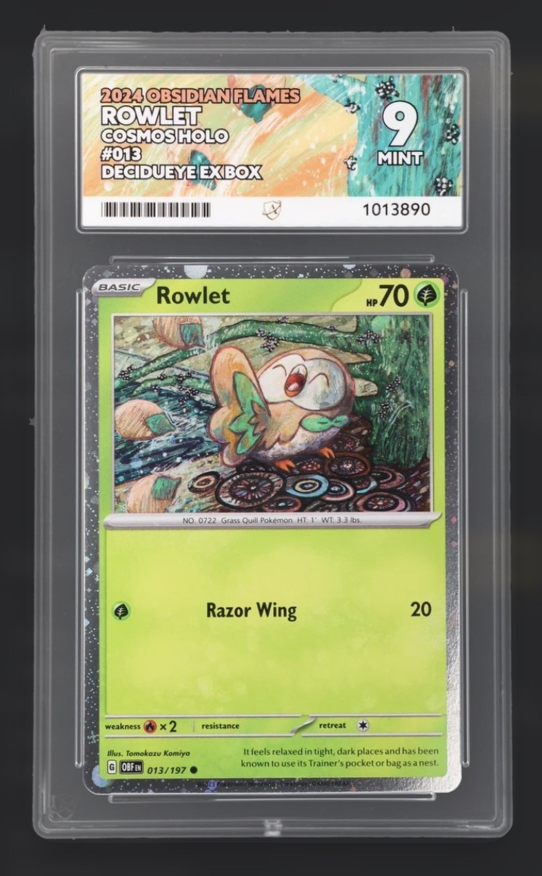 Cosmos Holo Rowlet Obsidian Flames Non-USA Exclusive Promo 013/197 – ACE 9