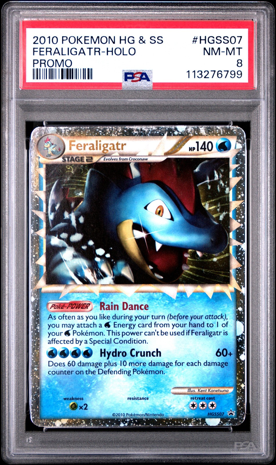 2010 POKEMON HEARTGOLD SOULSILVER FERALIGATR PRIME #HGSS07 PSA 8 NM 113276799