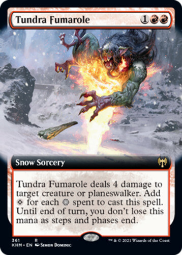 1x Tundra Fumarole ~ Extended Art NM-Mint, English Kaldheim MTG Magic