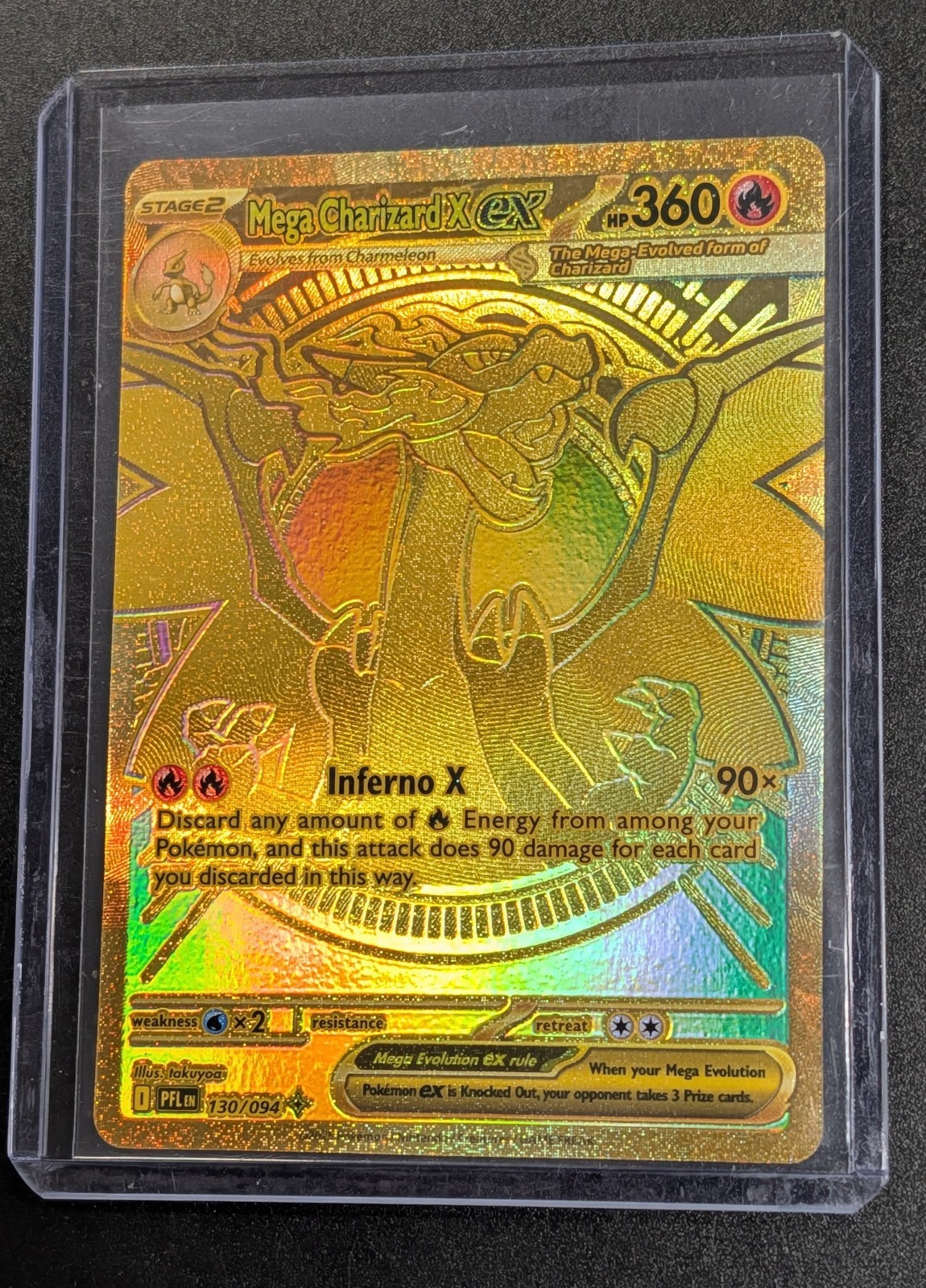 Mega Charizard X EX 130/094 Hyper Mega Rare Pokemon Card Near Mint Condition