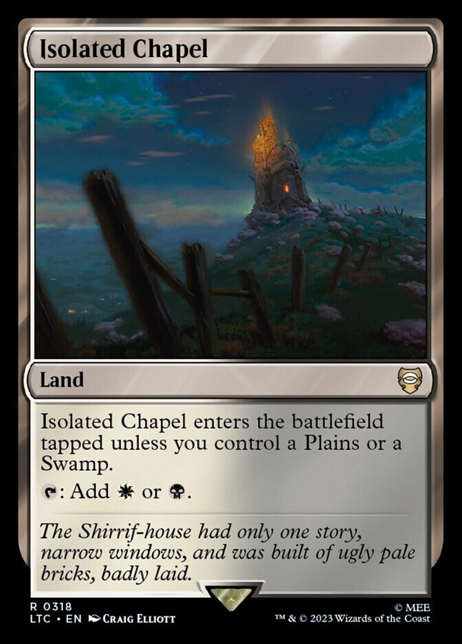 Isolated Chapel 0318 Non Foil Rare LOTR Commander MTG Near Mint