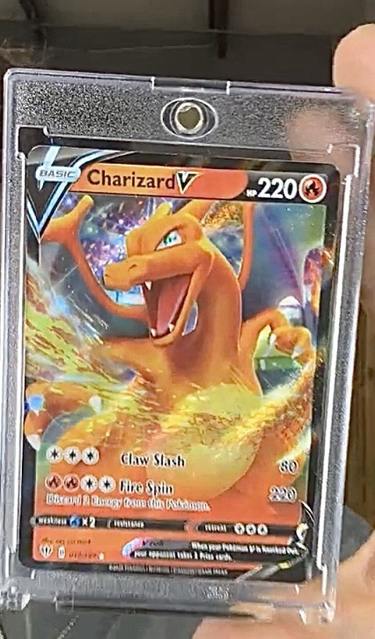 Charizard V SWSH050 Black Star Promo Full Art Champions Path ETB Holo Card NM