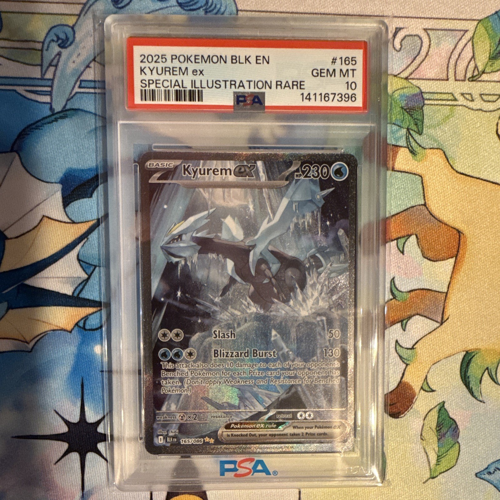 PSA 10 2025 Pokemon Sv: Black Bolt Kyurem ex 165/086 Holo SIR English