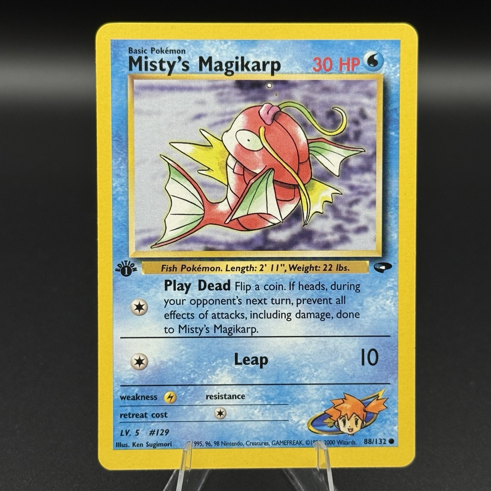 Misty’s Magikarp 1st Edition Common Gym Challenge 88/132 NM Ken Sugimori
