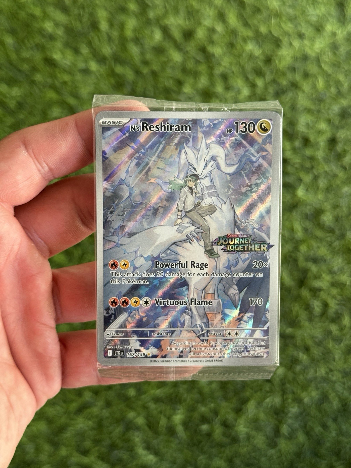 N’s Reshiram #167/159 SV09: Journey Together Stamped Promo SEALED