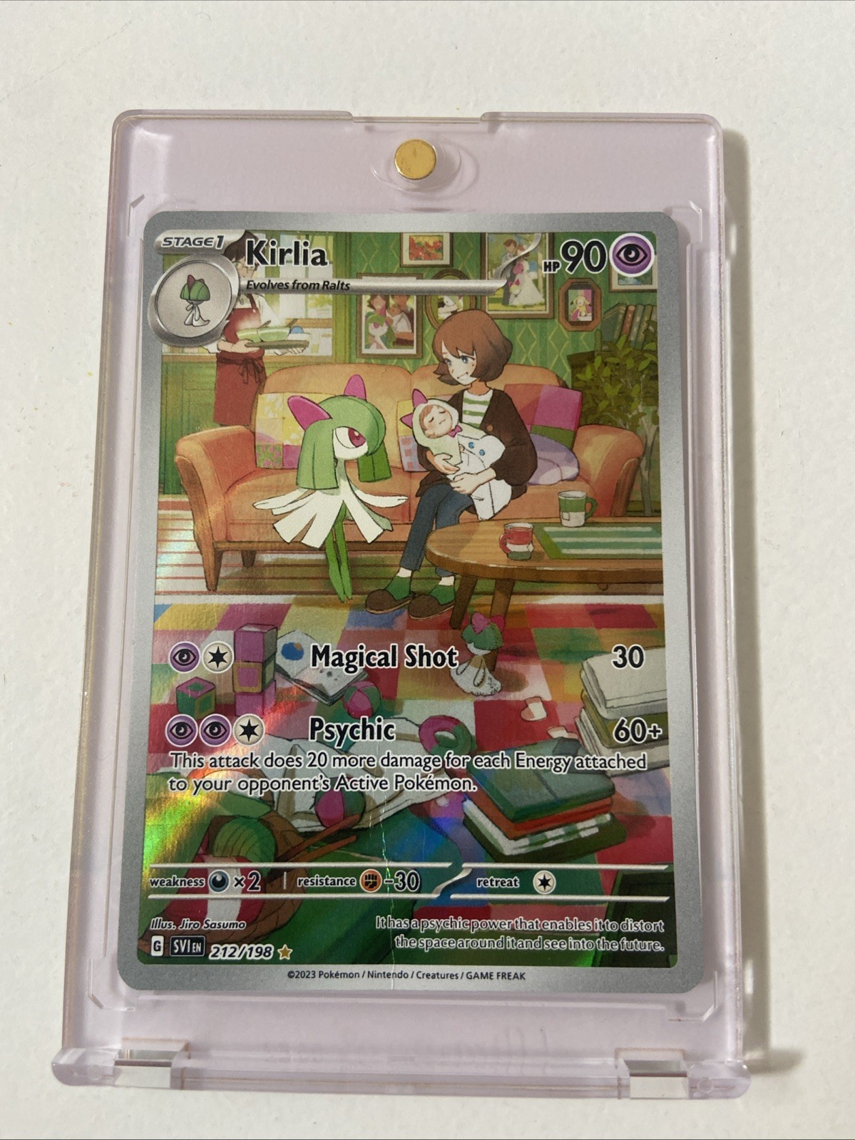 Pokémon TCG Kirlia Scarlet & Violet Base Set Holo Illustration Rare Card 212/198