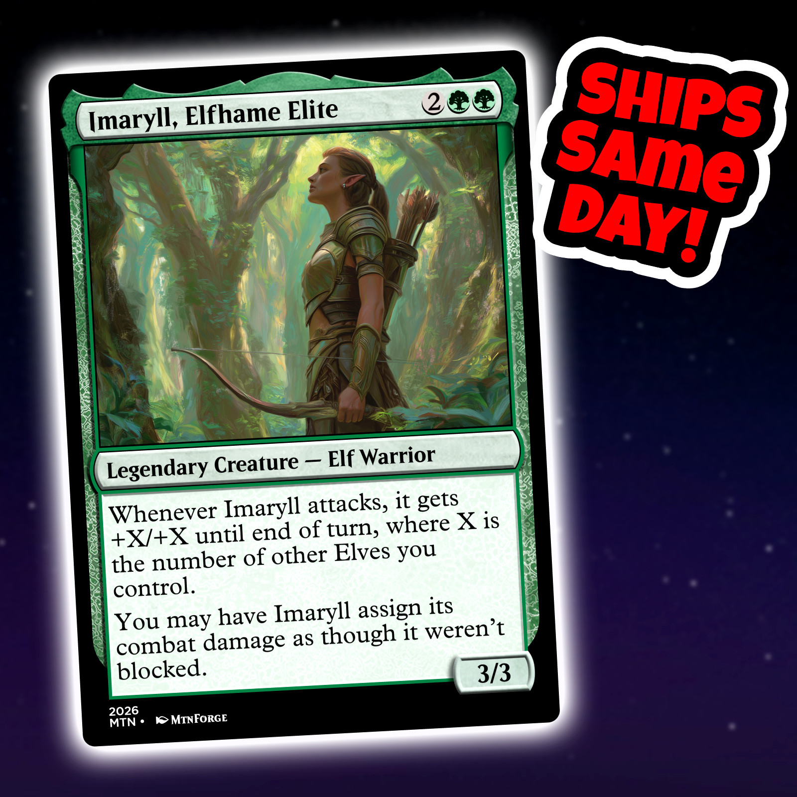 Imaryll Elfhame Elite – Custom Art Magic: The Gathering Playtest Card