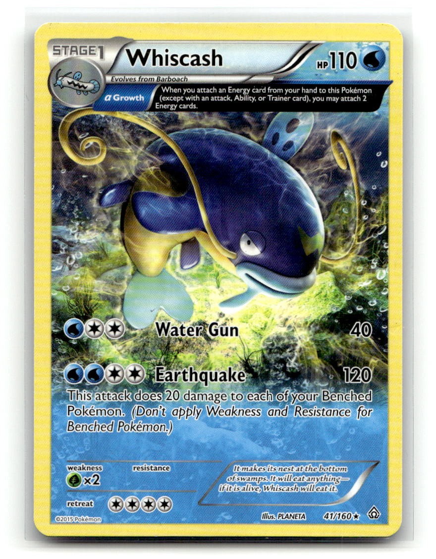 Whiscash 41/160 Rare Primal Clash Pokemon LP
