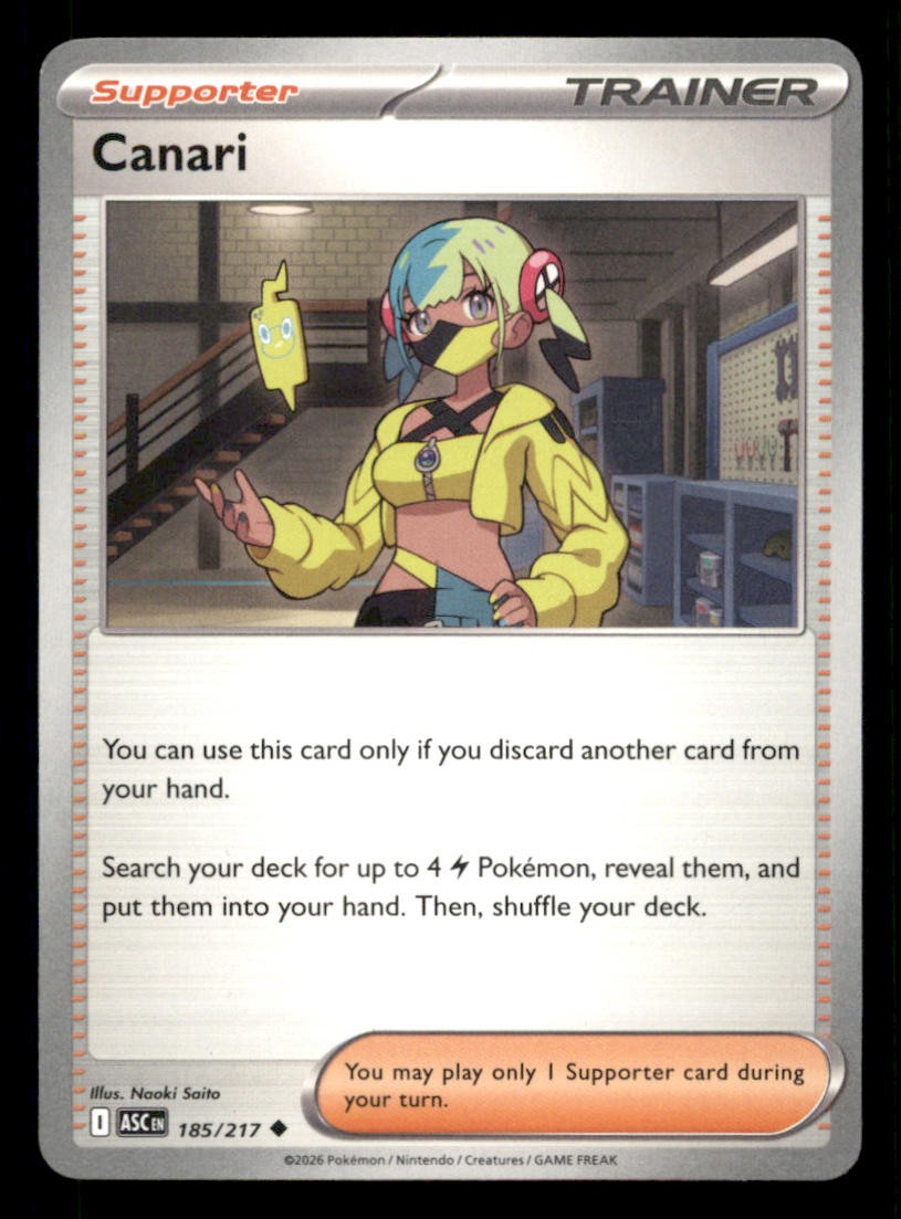 CANARI 185/217 UNCOMMON ASCENDED HEROES POKEMON NM