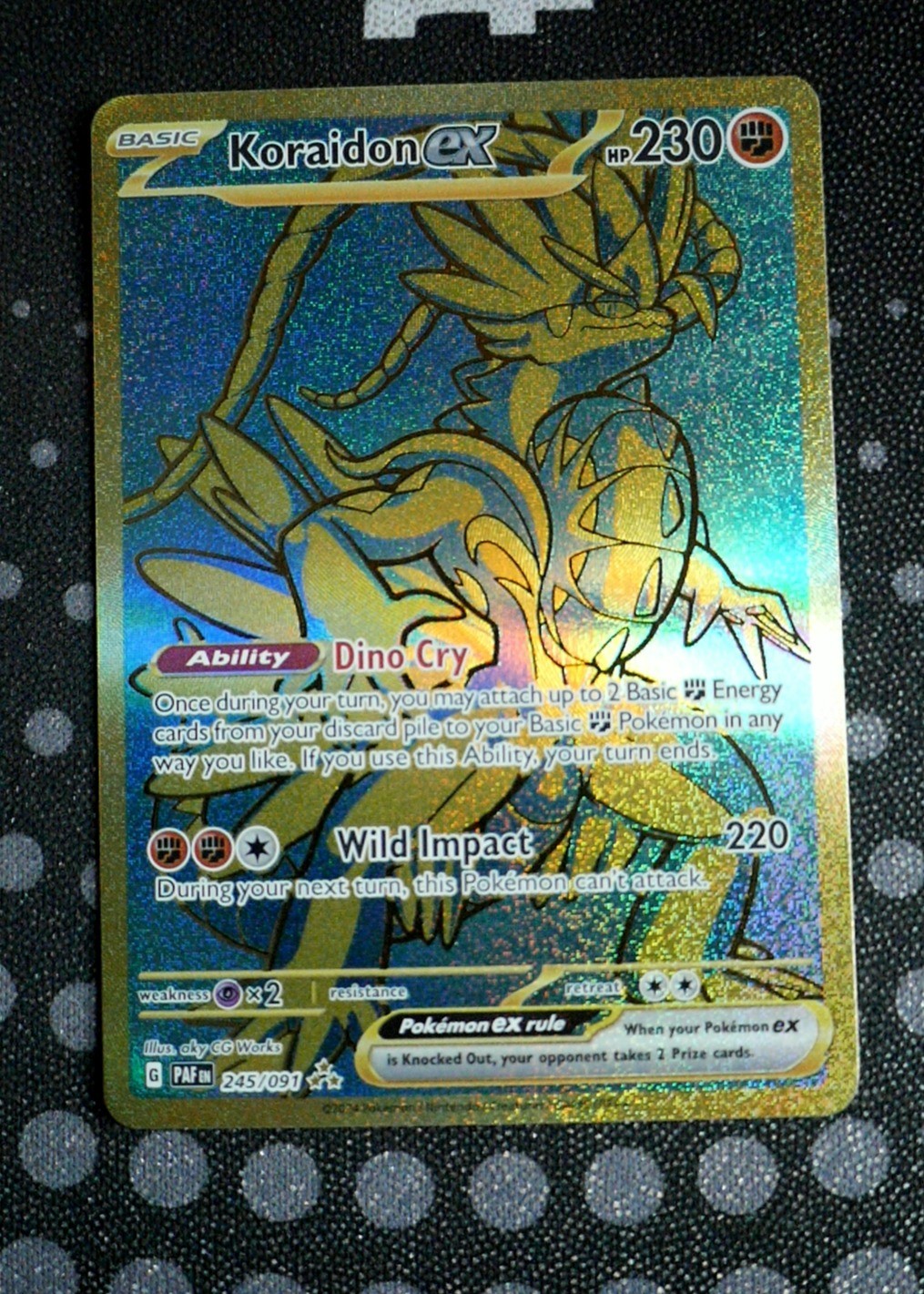 Koraidon ex Pokemon SV: Paldean Fates PAF #245/91 Holo Near Mint
