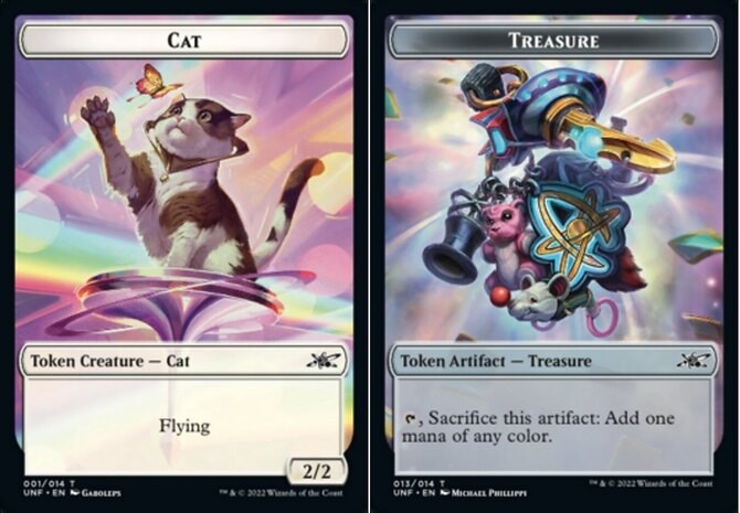 1x Cat Token // Treasure Token (013) – Foil MTG – Unfinity – NM-Mint