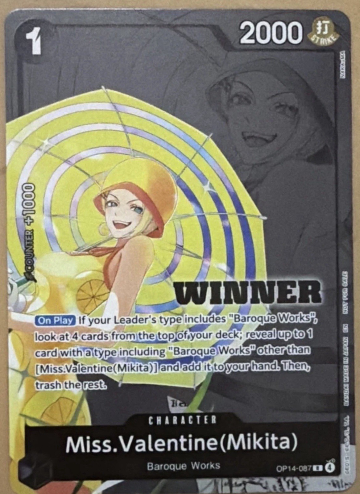 One Piece – Winner – Miss Valentine (Mikita) Foil – OP14-087 R