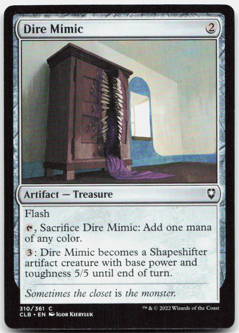 Dire Mimic C Commander Legends Battle for Baldur’s Gate CLB 310 NM Igor Kieryluk
