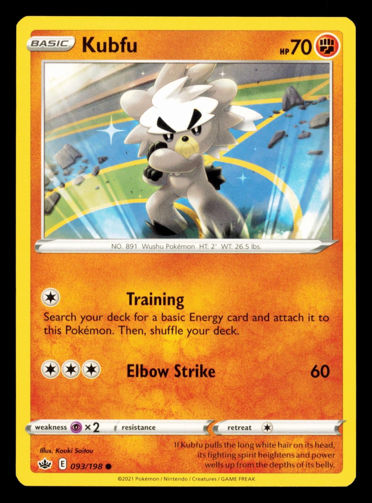 Kubfu 093/198 Common Chilling Reign Pokemon Near Mint