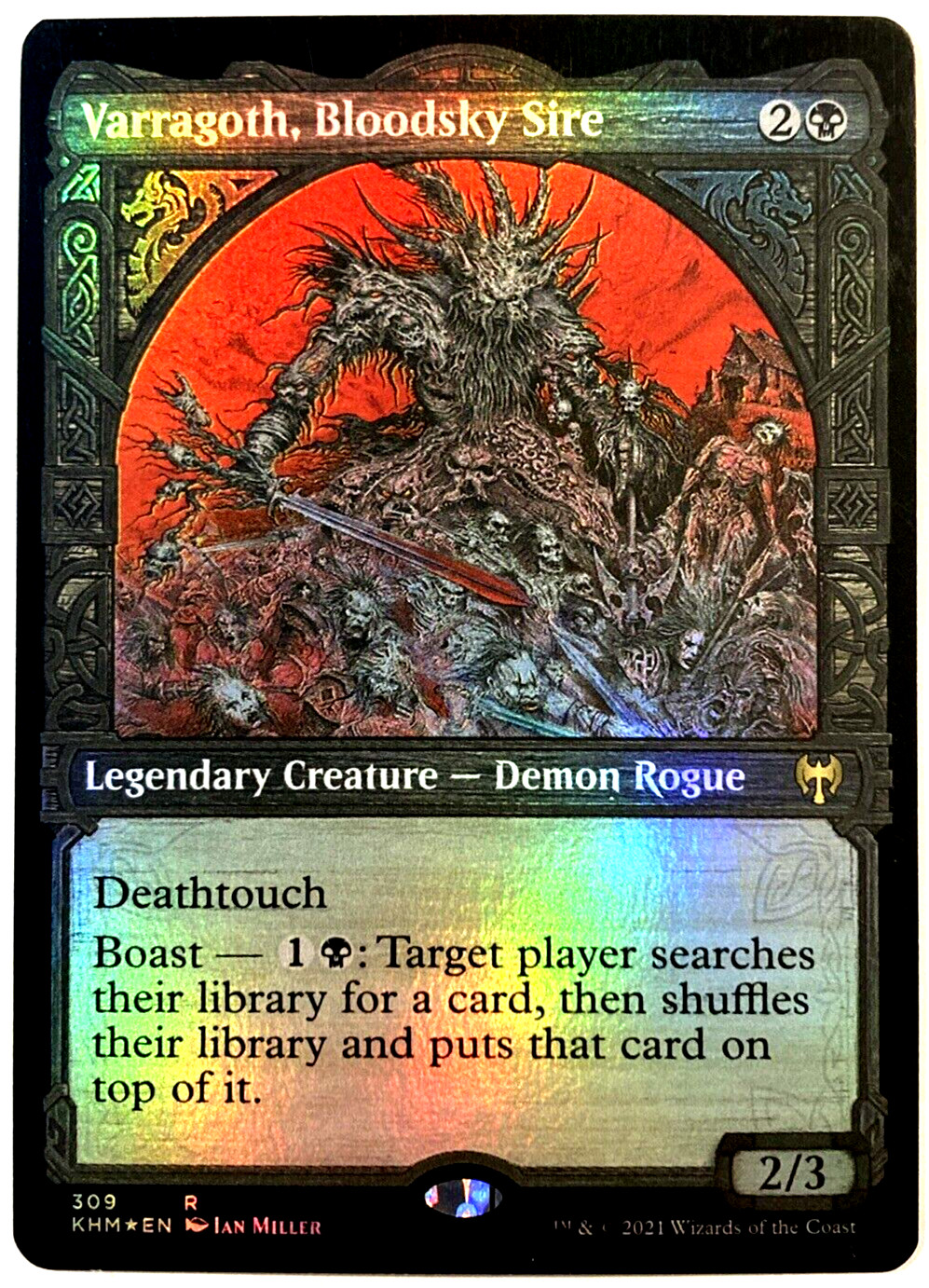 MTG Varragoth, Bloodsky Sire SHOWCASE FOIL Kaldheim 309 NM