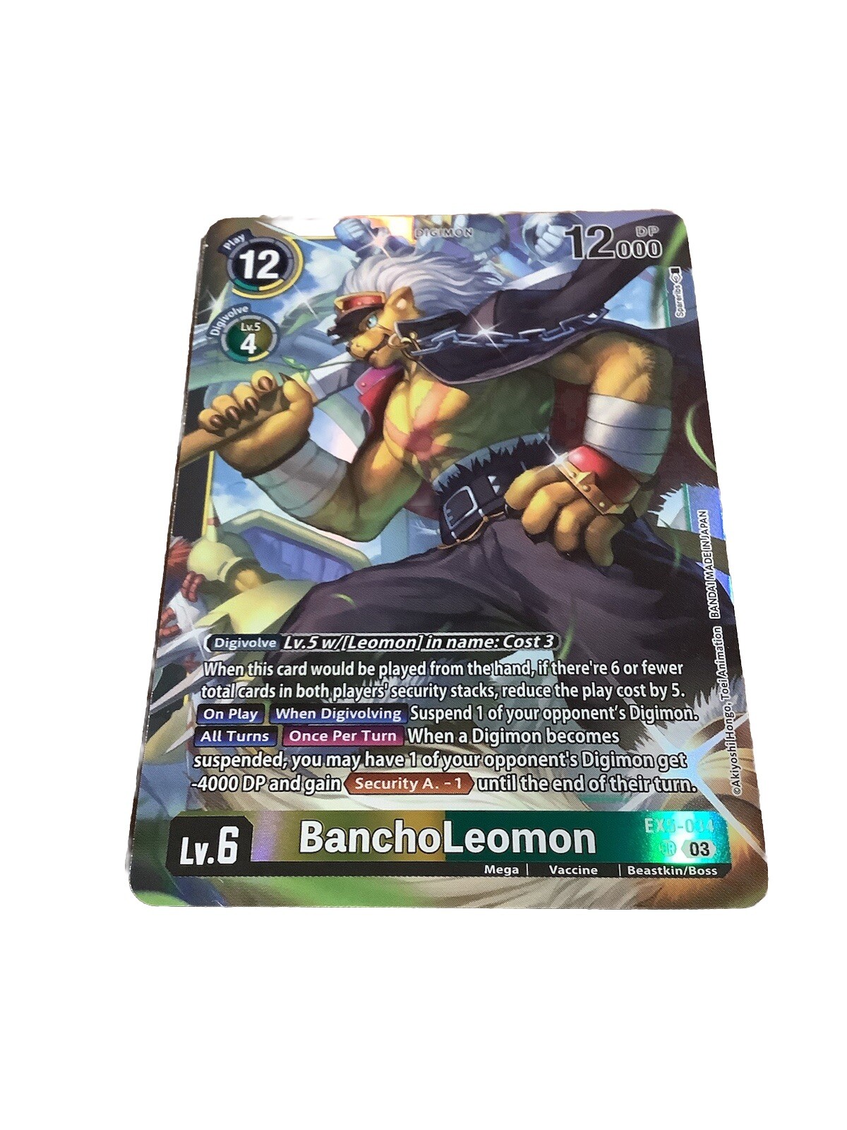 Digimon TCG BanchoLeomon EX5-034 SR Animal Colosseum NM