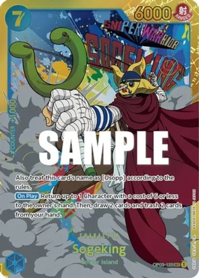 One Piece Sogeking – OP03-122 – SEC – Foil, Near Mint Pillars of Strength