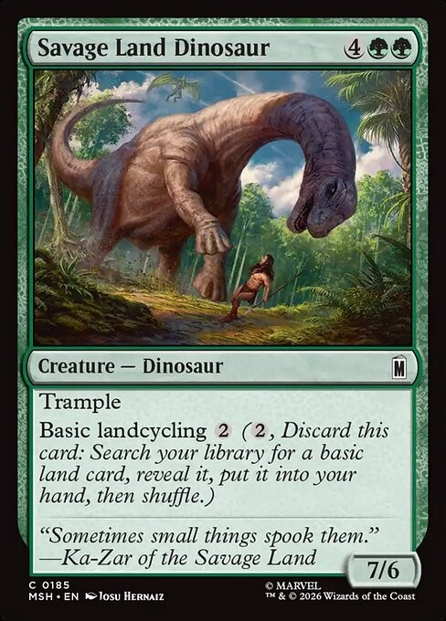 Savage Land Dinosaur 185 Regular MSH MTG