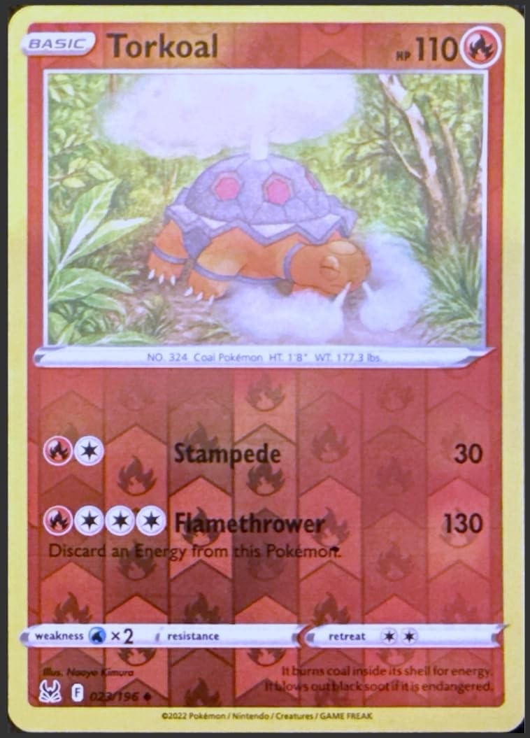 Torkoal – 023/196 – Reverse Holo – Pokemon – Lost Origin – NM/M