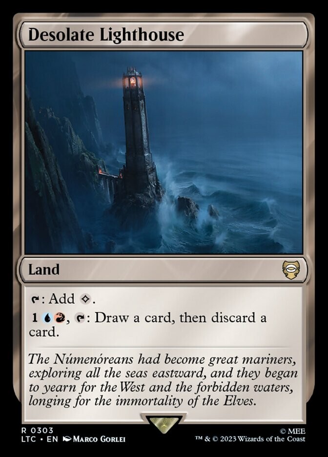 Desolate Lighthouse 0303 Non Foil Rare LOTR Commander MTG Near Mint