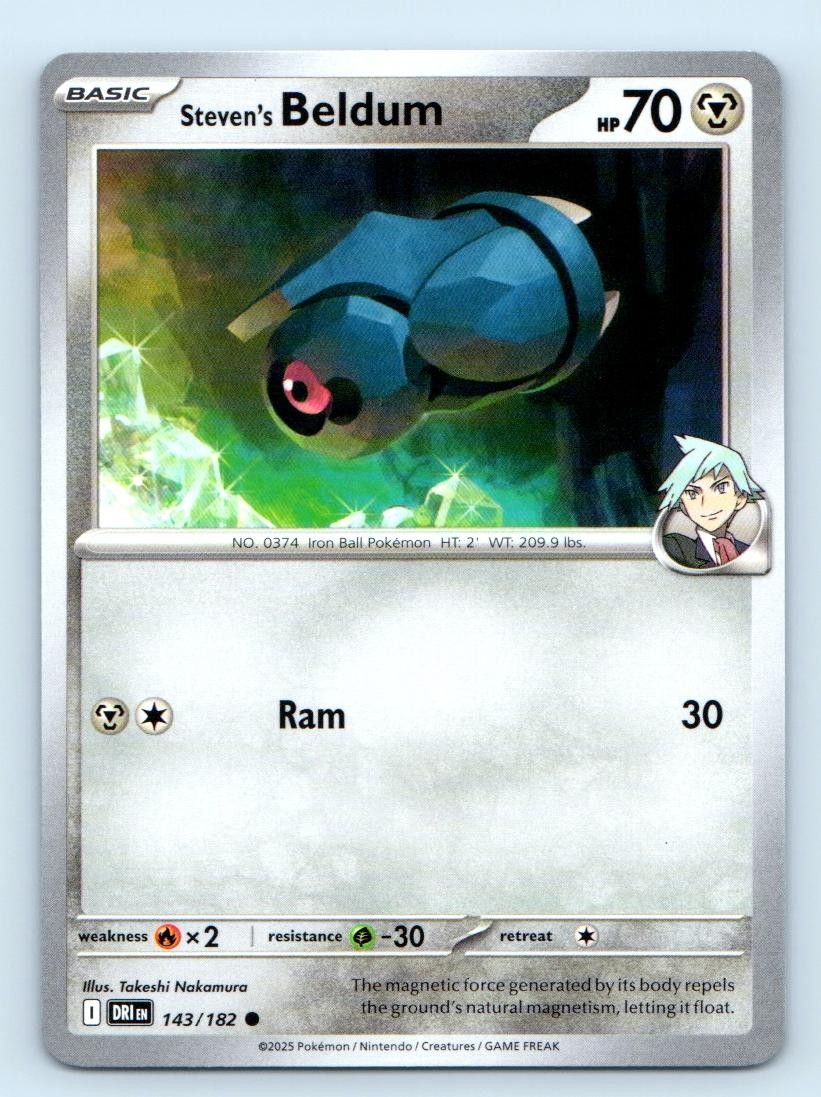 Steven’s Beldum 143/182 Common Destined Rivals Pokemon Near Mint
