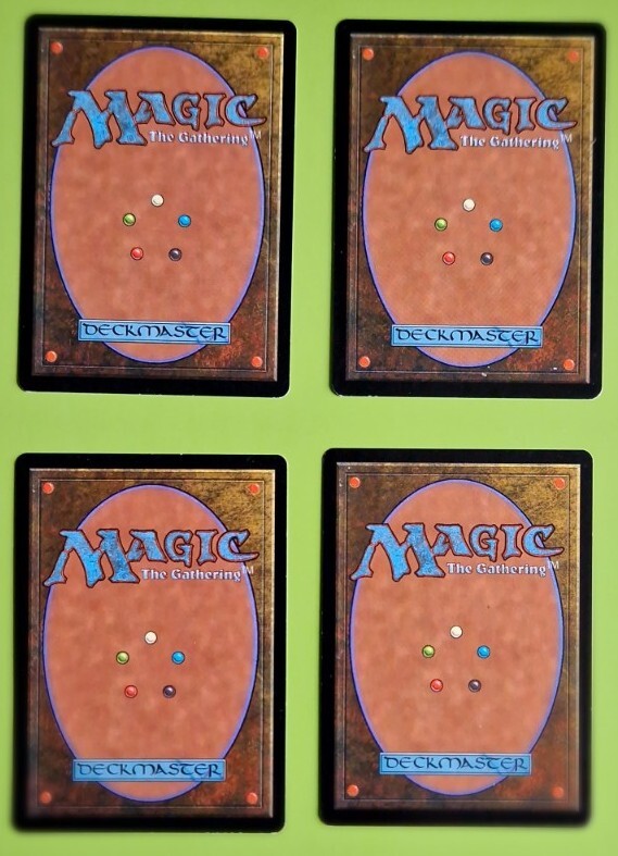 MTG, 4x Hunting Grounds, Judgment, Four Multicoloured Green/White Rares.