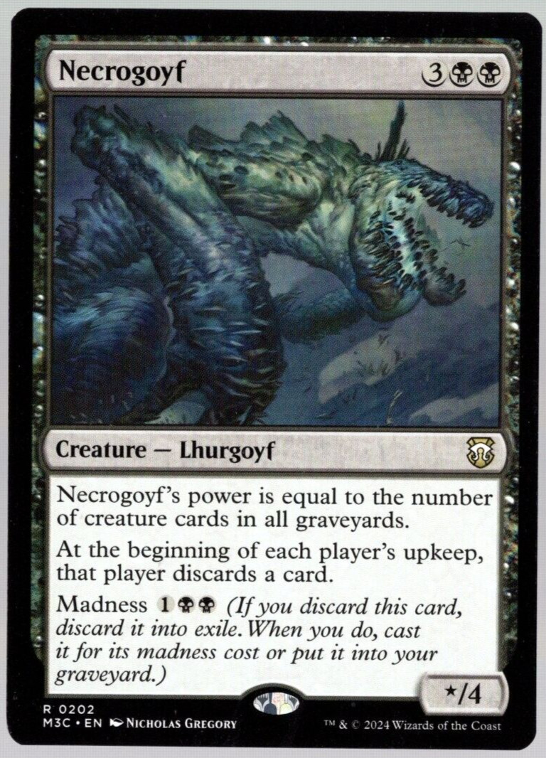Necrogoyf 0202 Non Foil Rare Modern Horizons 3 Magic The Gathering NM