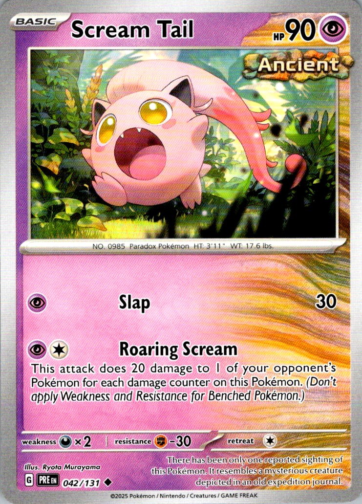 Scream Tail Uncommon SV: Prismatic Evolutions 042/131 NM Ryota Murayama