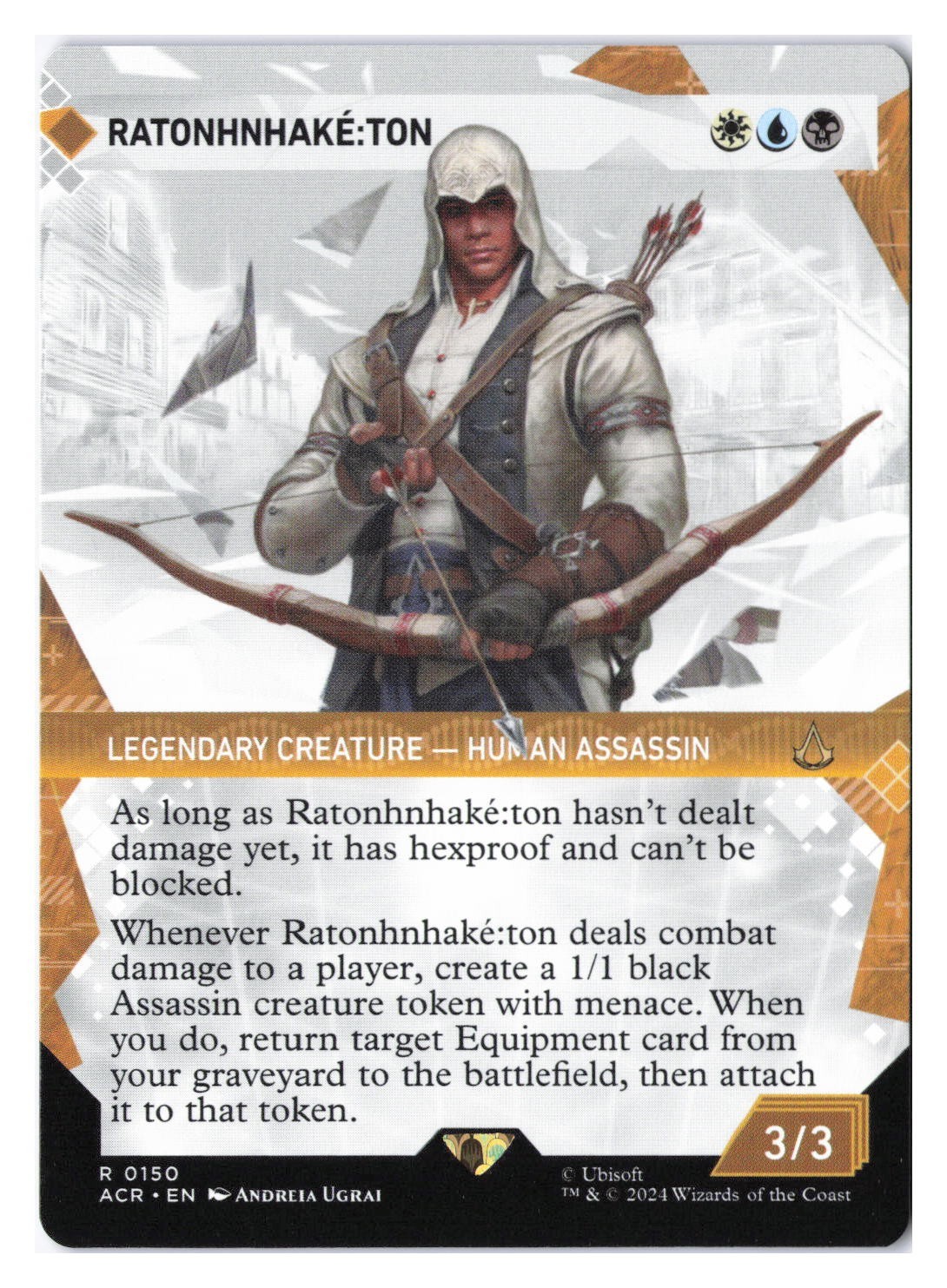 Ratonhnhake:ton (Showcase) #150 (NM) Assassin’s Creed ACR Magic MTG
