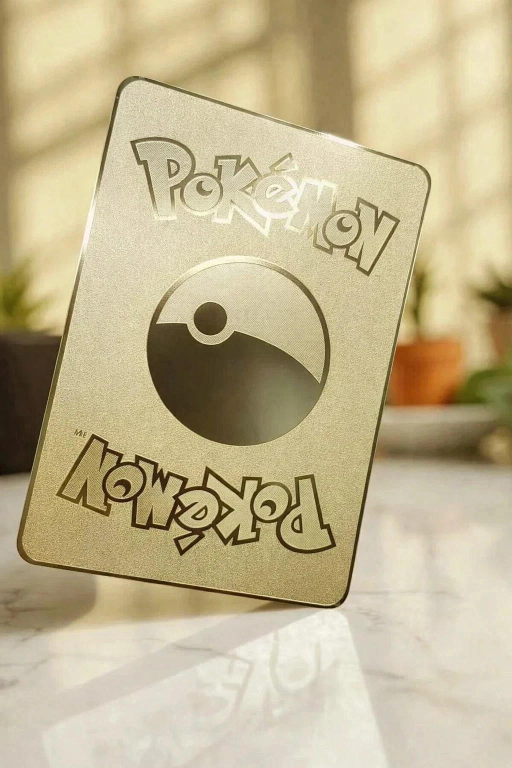 Gold Metal Mega Charizard X ex ~ Pokémon Stainless Steel Gift/Display
