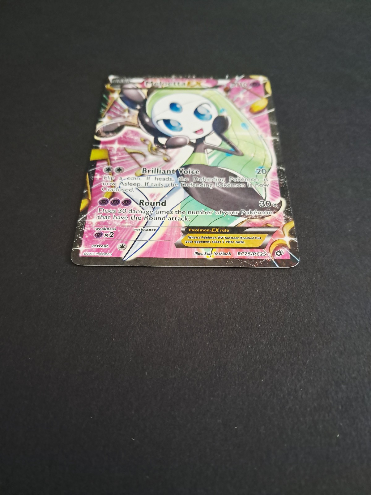 Pokémon Meloetta EX Full Art Rare Holo RC25/RC25 Legendary Treasures