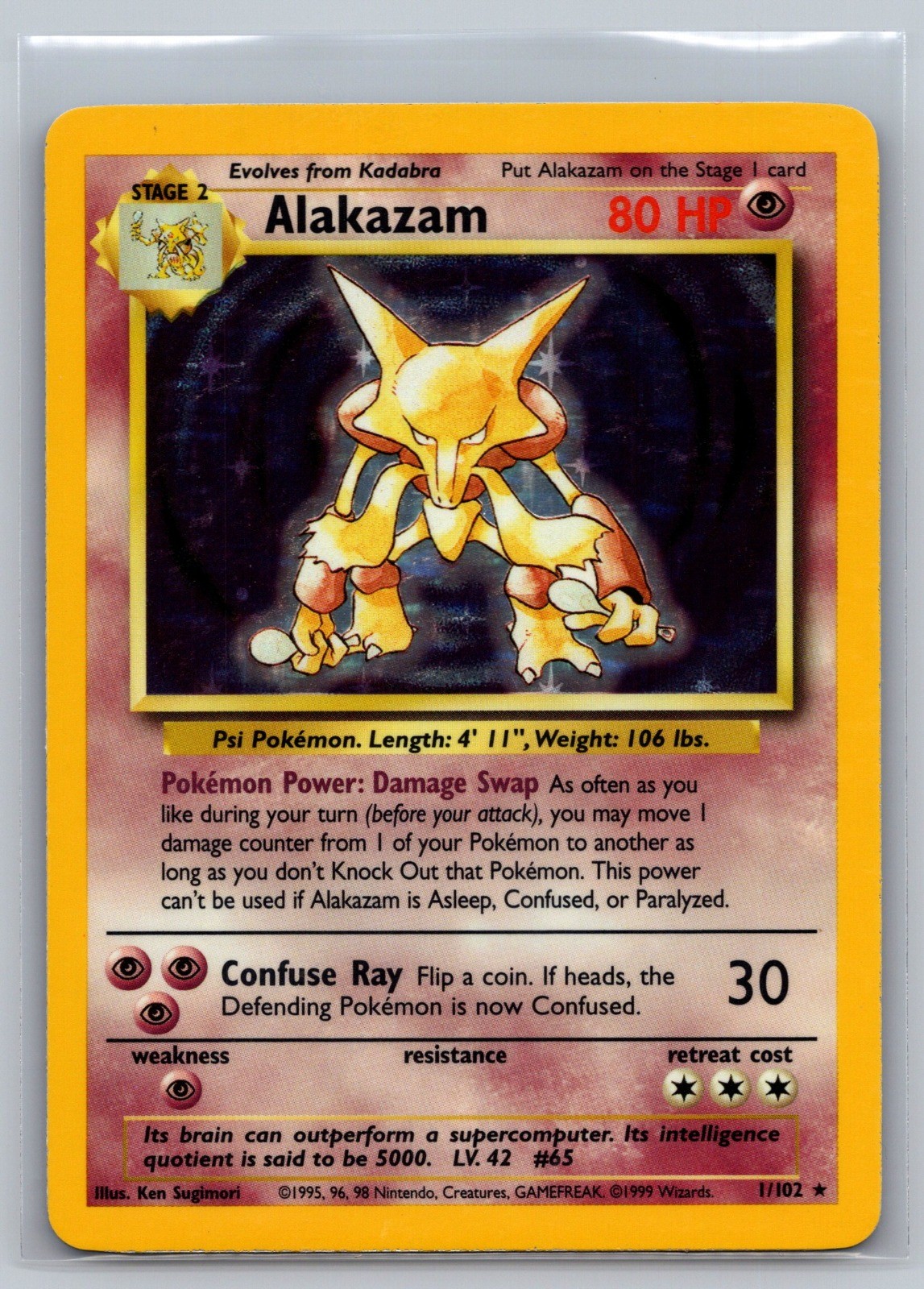 Alakazam Holo Rare Base Set 001/102 NM