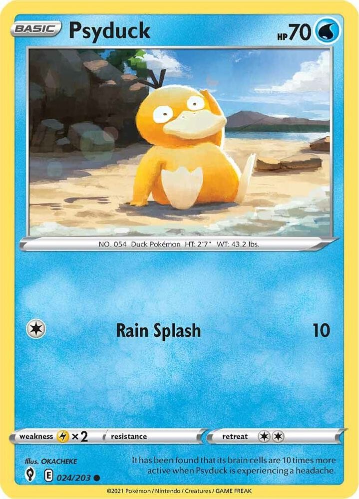 Psyduck Common SWSH07: Evolving Skies 024/203 NM