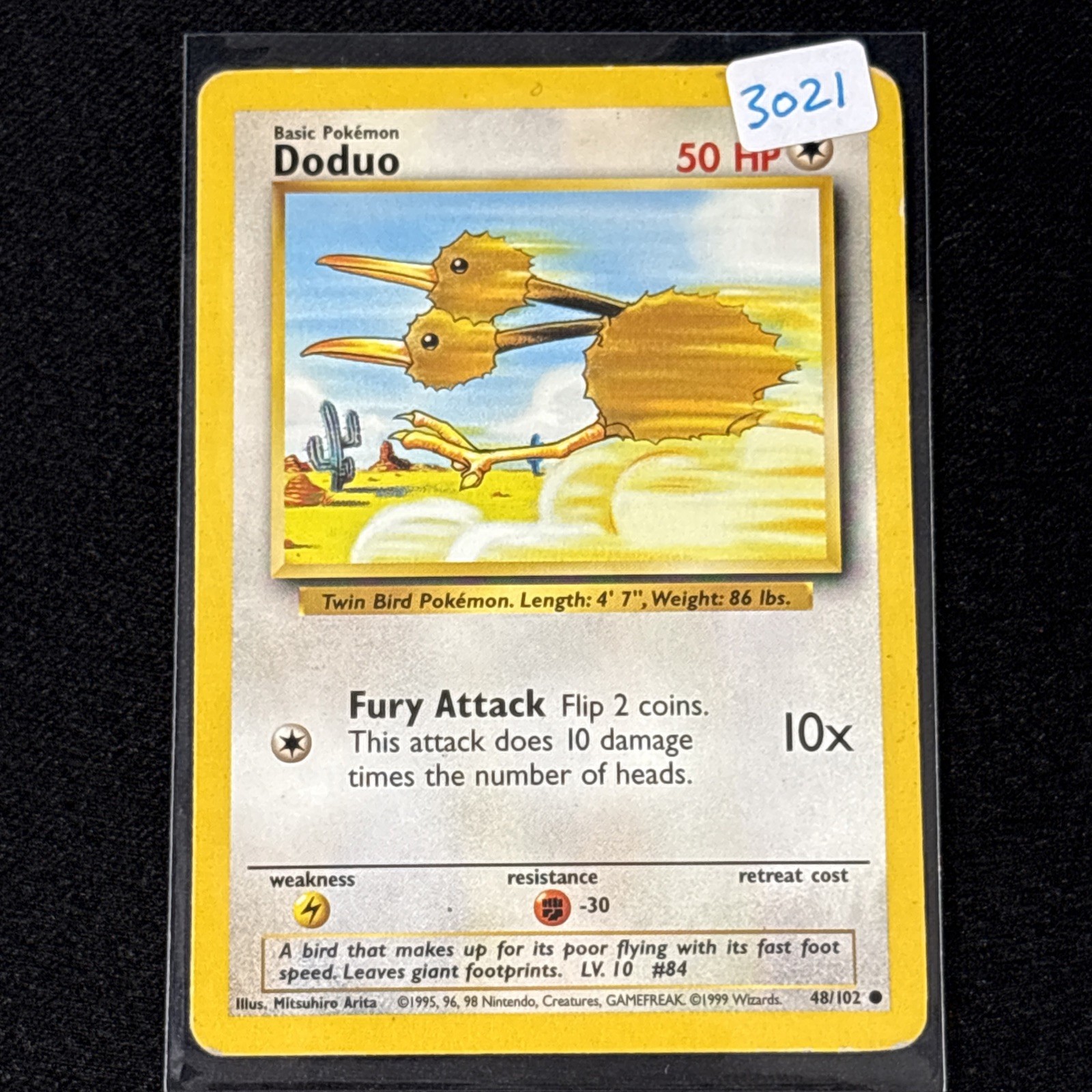 Doduo 48/102 – Base Set Unlimited – Common MP Moderate Play