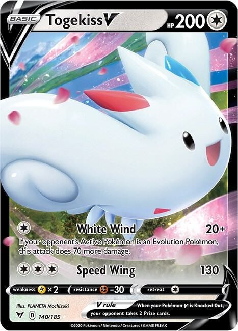 Pokemon Vivid Voltage Ultra Rare Togekiss V 140/185 – Near Mint (NM)