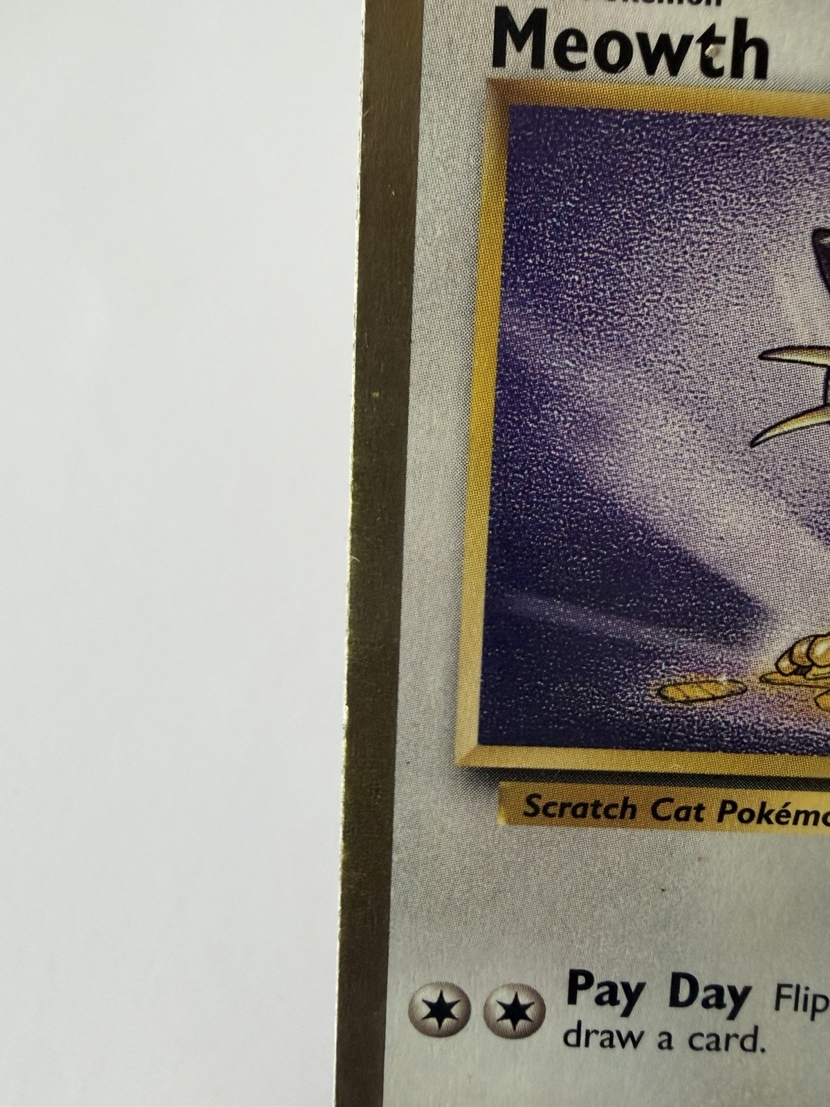 Meowth Fruit Roll Up Gold Bordered Promo 56/64 Jungle Pokémon 1999 VLP Condition