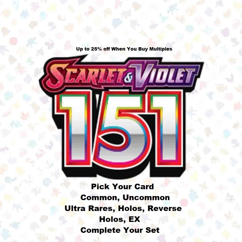 Pokemon TCG 151 Un/common Ultra Rares Reverse Cards EX You Pick Singles
