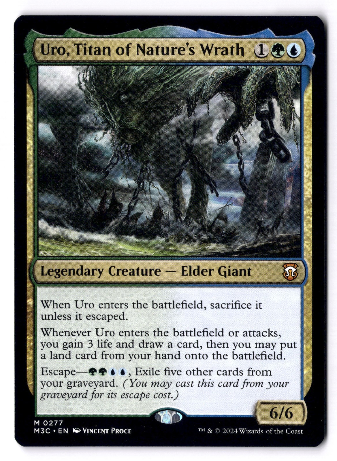 Uro, titan Of Nature’s Wrath NM* Modern Horizons 3 0277 ENGLISH mtg -UnltdCards