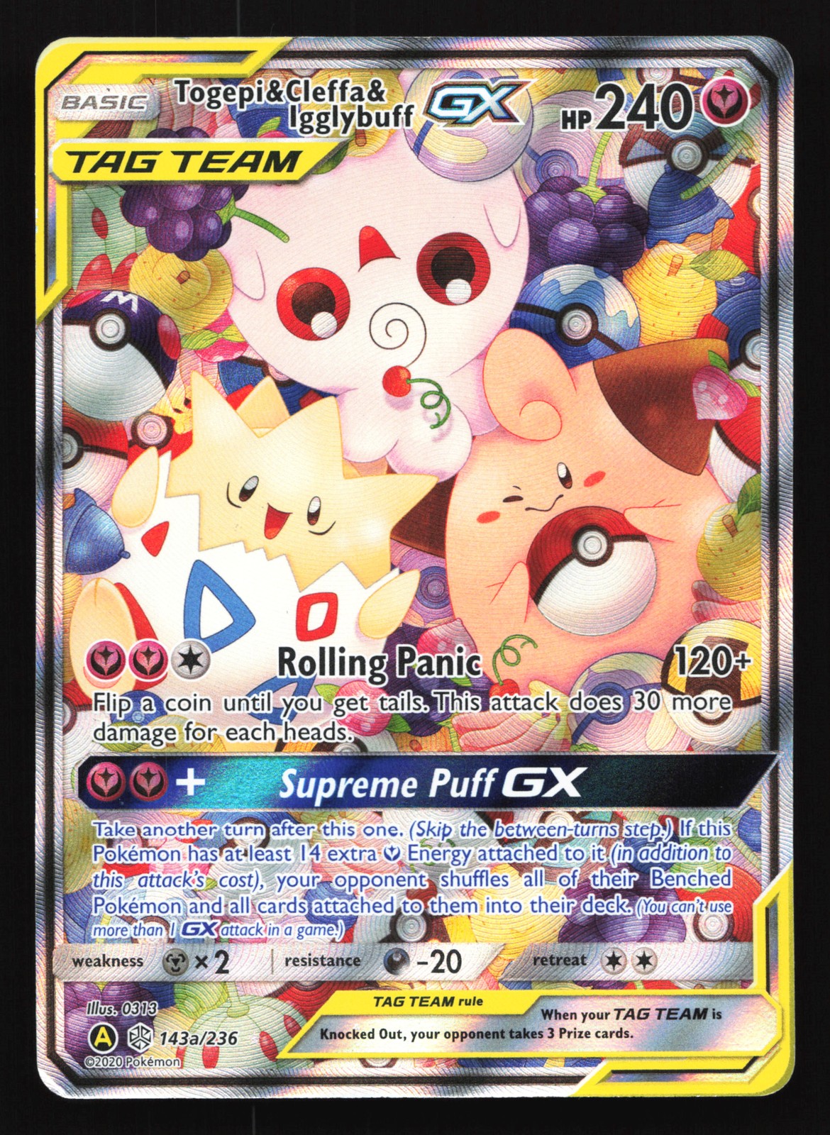 Togepi & Cleffa & Igglybuff GX 143a/236 Alternate Art Promo Holo Pokemon Card