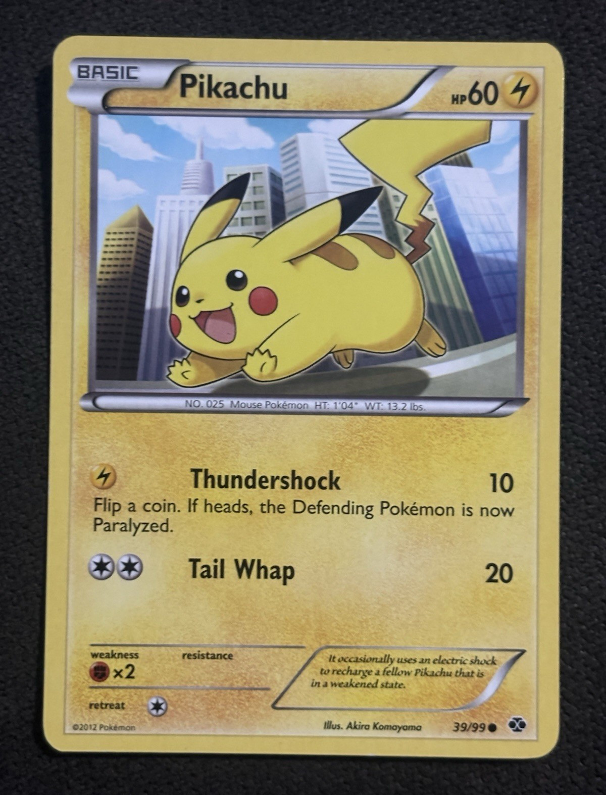 The Pokémon Company Pikachu 39/99 Next Destinies 2012 Common Regular Eng 60HP