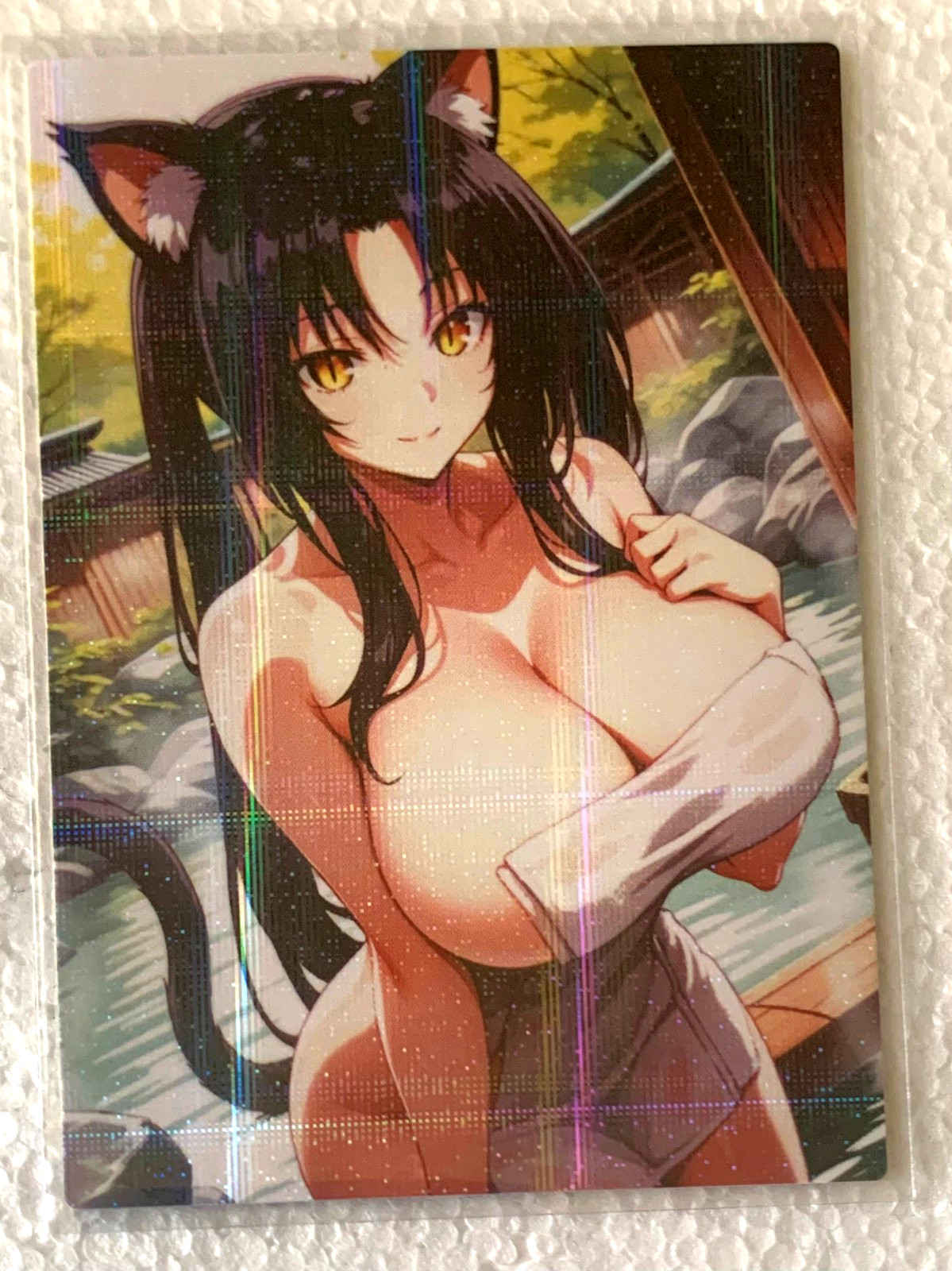 Highschool DxD | Kuroka | Hot Springs Waifu Anime Holo custom Doujin Card