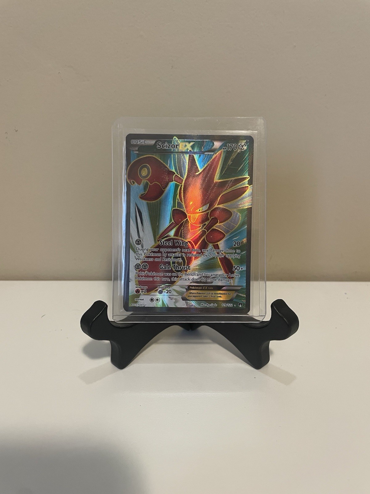 Scizor Ex Pokémon Breakpoint 119/122 Full Art Holo Card