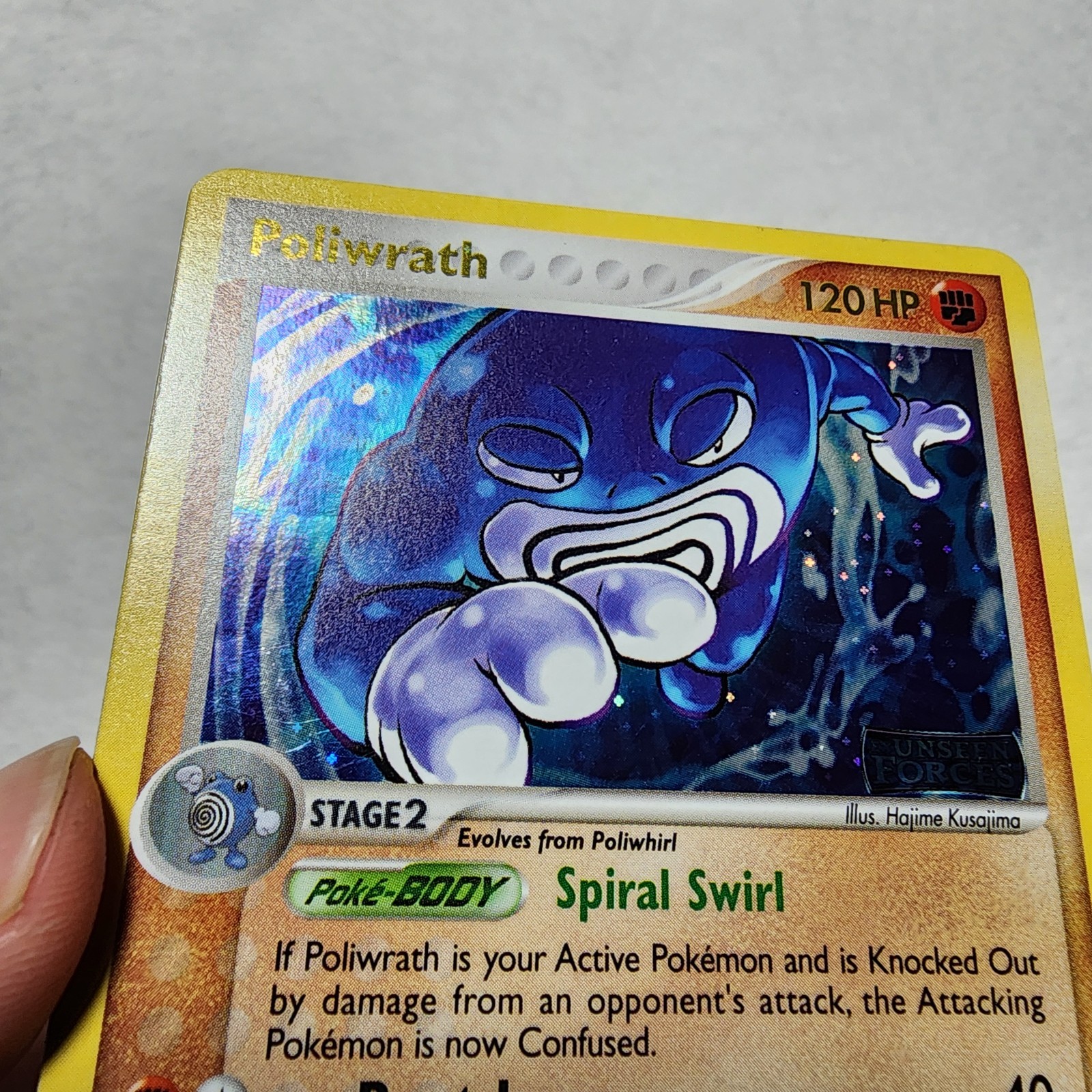 Poliwrath Pokémon Unseen Forces Reverse Holo Stamped 11/115 NM