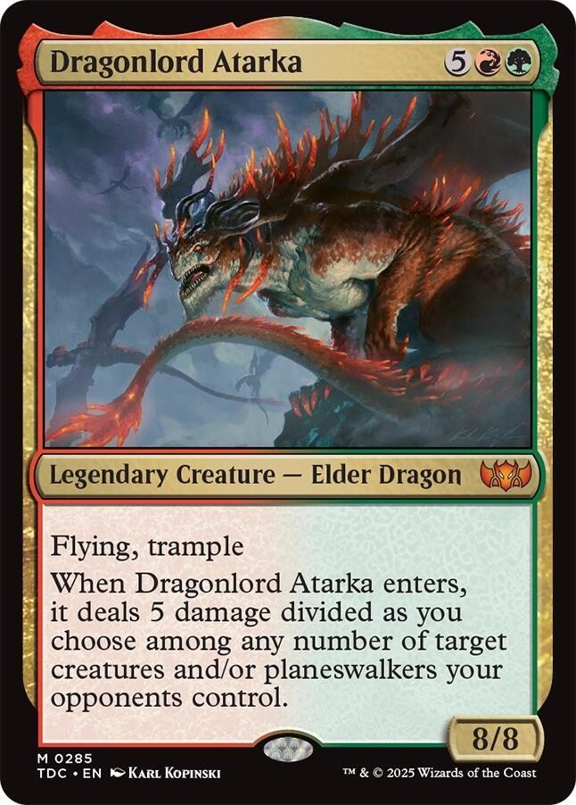 Dragonlord Atarka TDC 285 English NM – MTG